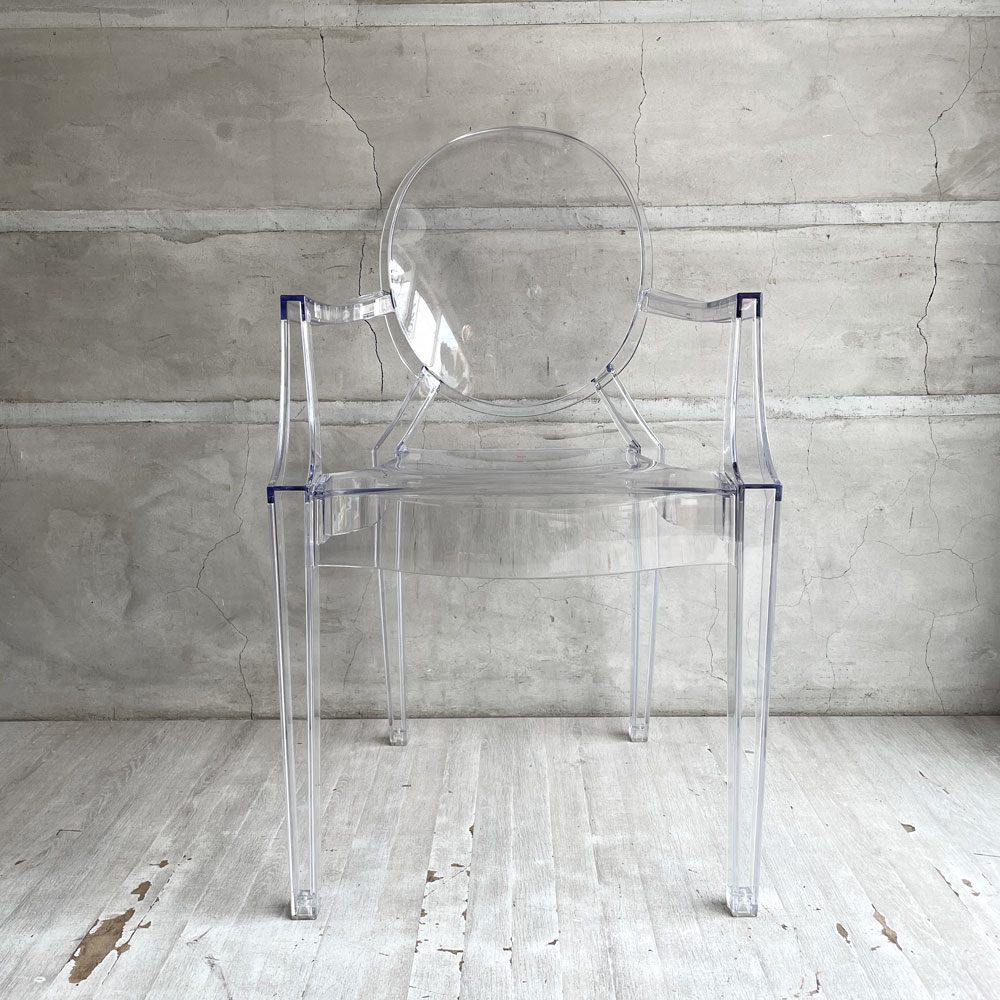 カルテル Kartell ルイゴースト LouisGhost アームチェア クリスタル スタッキング フィリップ・スタルク Philippe Starck イタリア 定価￥69,700- A♪