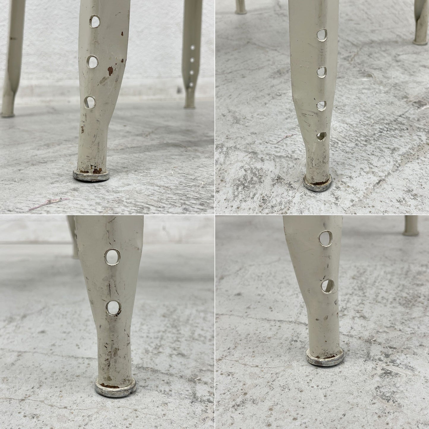 リオン LYON ファクトリースツール FACTORY STOOL プティホワイト Putty white プレスウッドシート カウンタースツール P.F.S取扱 ① 〓