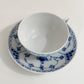 ロイヤルコペンハーゲン ROYAL COPENHAGEN ブルーフルーテッド ハーフレース ティーカップ＆ソーサー 北欧食器 F ◎