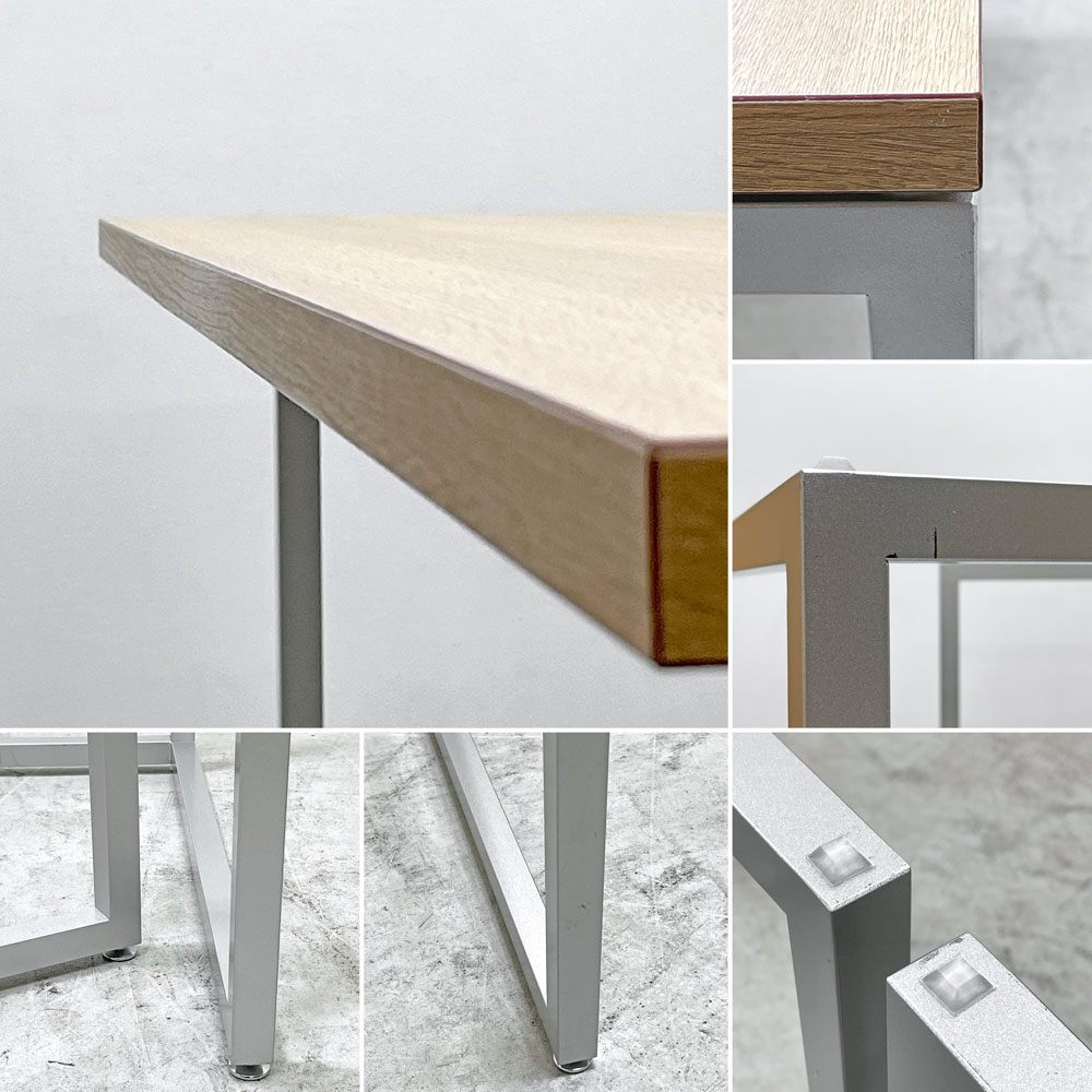 ビスレー BISLEY デスクプラン DESK PLAN Lフット ワーキングテーブル デスク オーク メラミン天板 スチール脚 W150cm イギリス ●