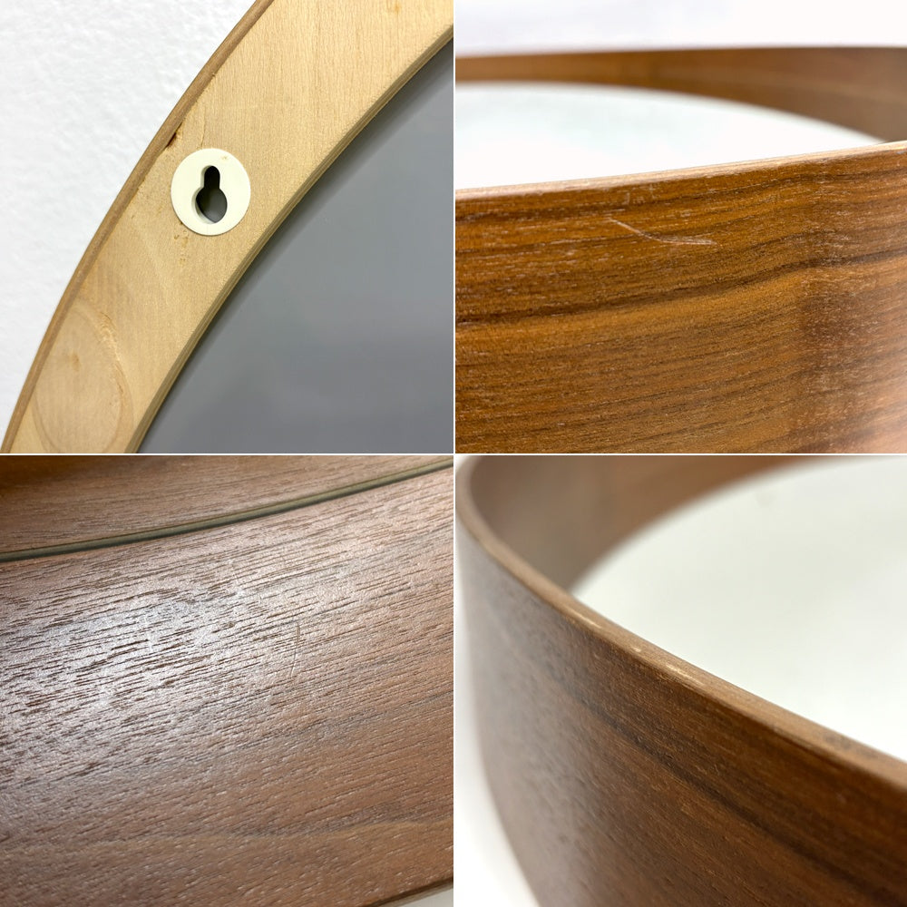 イケア IKEA ストックホルム STOCKHOLM ウォールミラー ウォールナット材突板 Φ60cm 壁掛け鏡 オーラ・ヴィルボルグ Ola Wihlborg ラウンド 正円形 シンプル ミニマル モダン ●