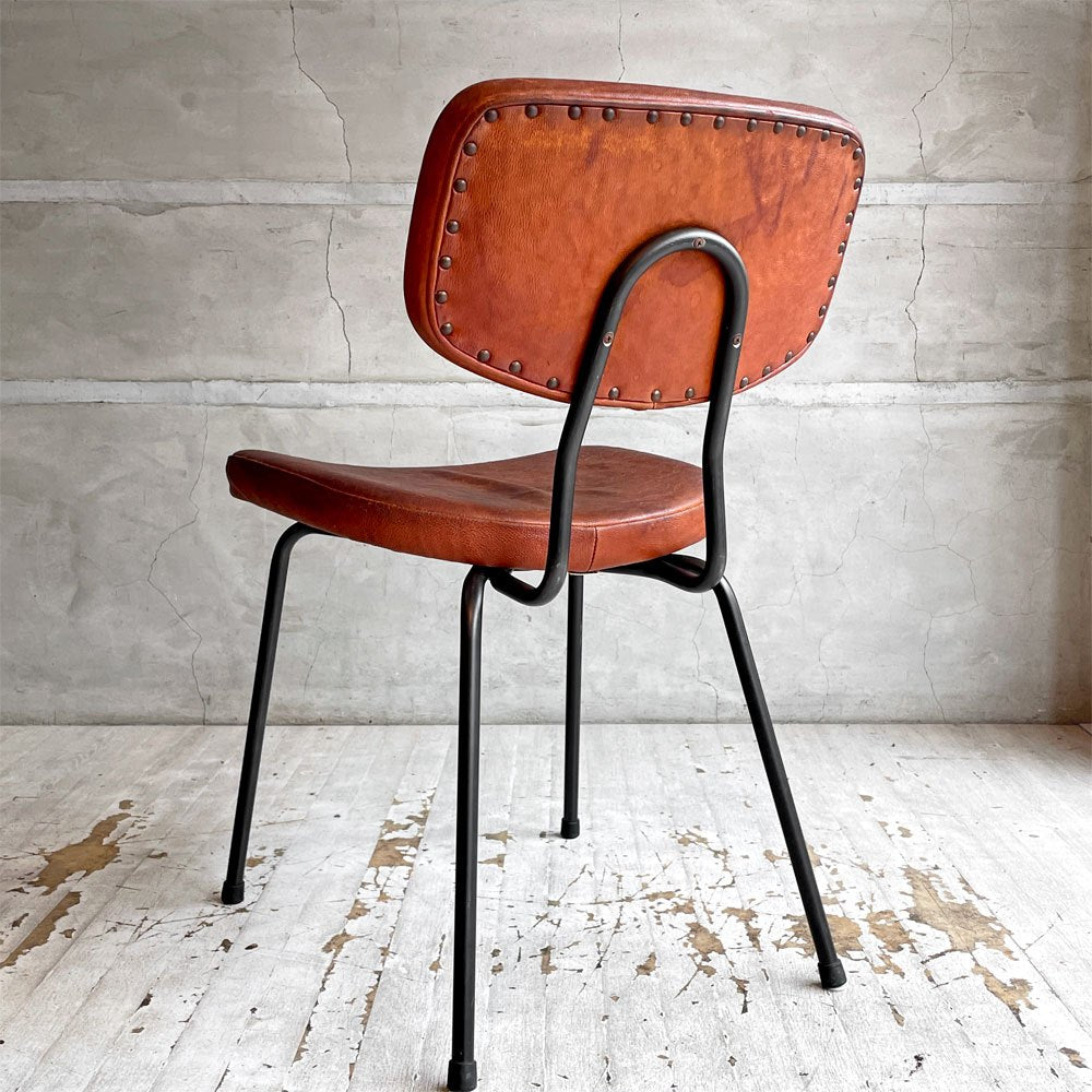 トラックファニチャー TRUCK FURNITURE スット ダイニングチェア SUTTO DINING CHAIR レザー×スチールフレーム インダストリアル ♪