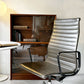 ハーマンミラー Herman Miller アルミナムグループ エグゼクティブチェア 50周年記念 ハイバック レザーシート 本革 ブラウン 5本脚 C&Rイームズ ミッドセンチュリー 希少 ★