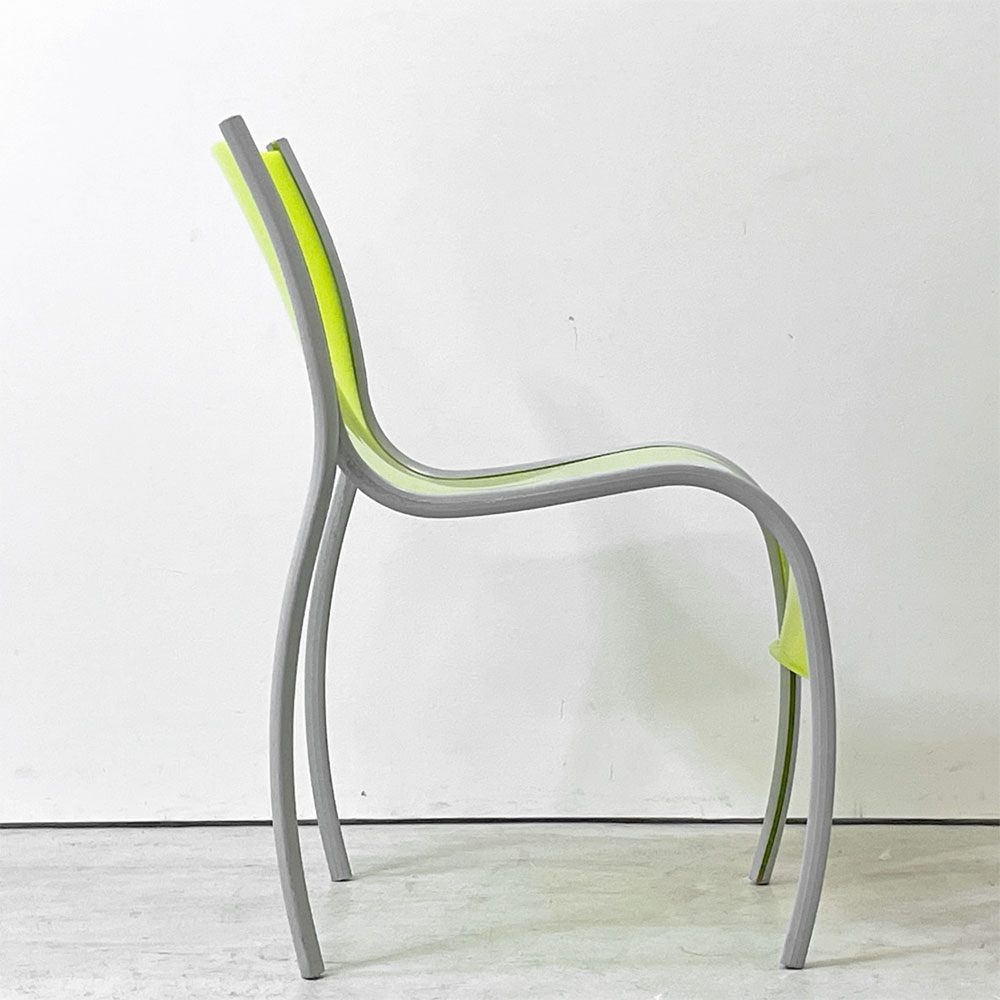 カルテル Kartell FPE chair スタッキングチェア ダイニングチェア アルミ ポリプロピレン グリーン ロンアラッド イタリアモダン 廃番 B ●