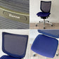 オカムラ okamura バロンチェア Baron Chair オフィスチェア デスクチェア メッシュ背もたれ×ウレタン座面 アームレス 紺 ジョルジェット・ジウジアーロ ◇