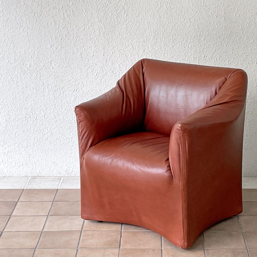 カッシーナ Cassina 684 ピッコラテンタツィオーネ PICCOLA TENTAZIONE ラウンジ アームチェア 1Pソファ キャスター付 マリオ・ベリーニ ◇