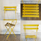 フェルモブ Fermob ビストロ BISTRO メタルチェア METAL CHAIR ガーデンチェア イエロー系 折りたたみ フランス 定価￥22,000- ◎