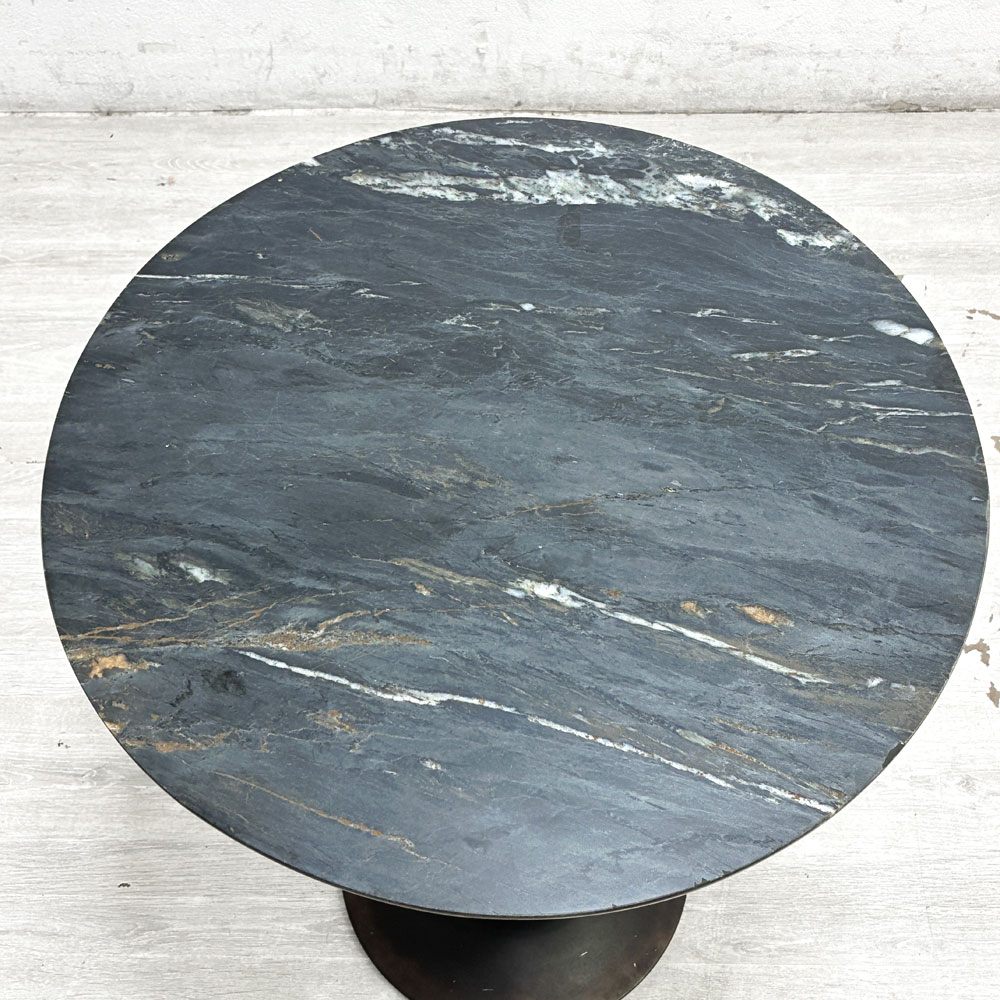クレイト&バレル Crate&Barrel ネロ Nero Marble Accent Table 大理石サイドテーブル ラウンド モダンデザイン 参考価格約\59,000- ●