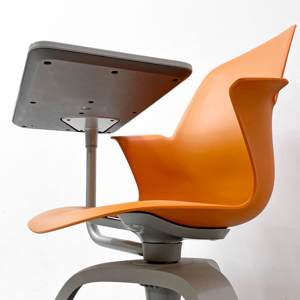 スチールケース Steelcase ノード node ミーティングチェア オフィスチェア シトロン 可動式サイドテーブル＆キャスター付 ●