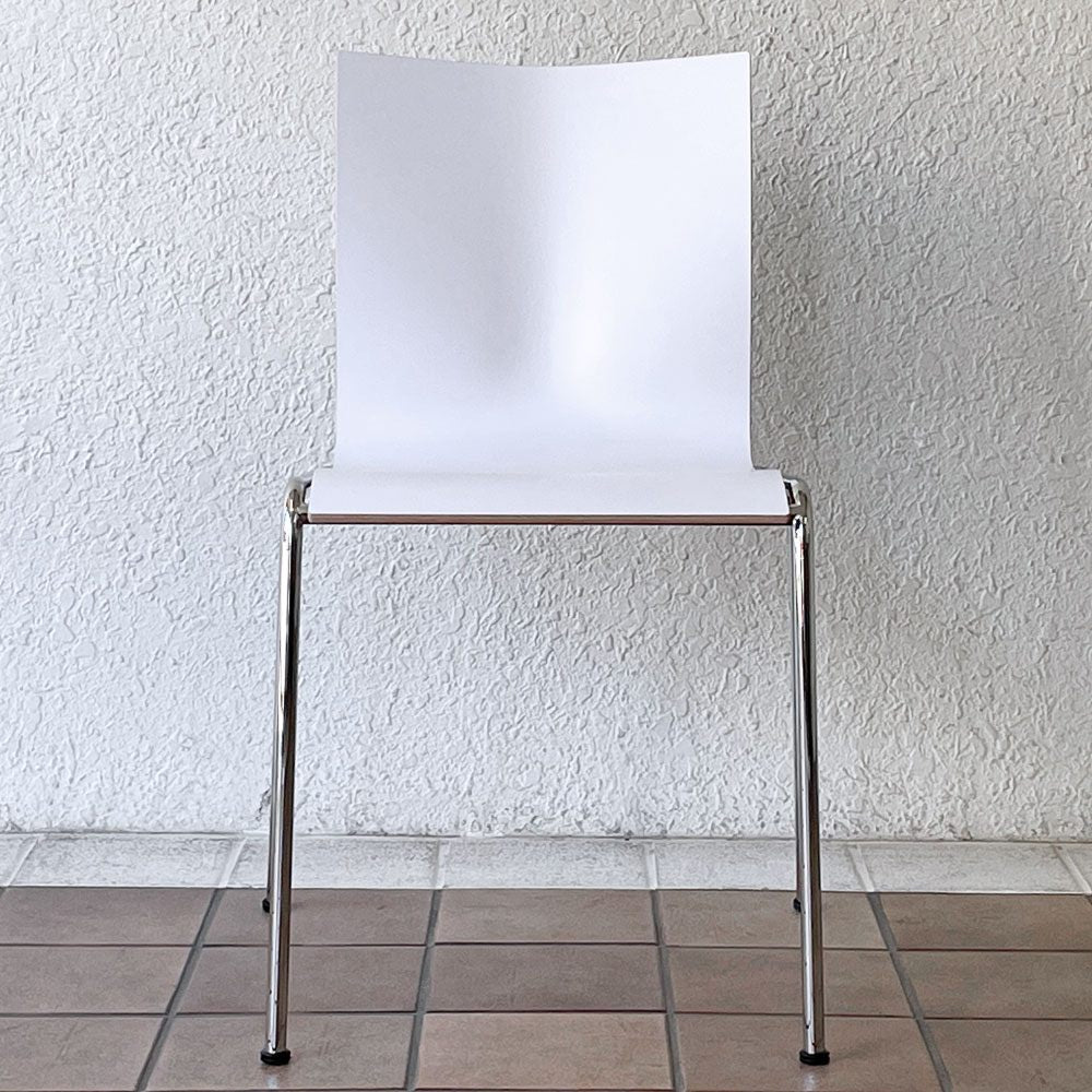 エンゲルブレヒト Engelbrechts チャリック CHAIRIK 101 ダイニングチェア スタッキング 4本脚 ホワイト 未使用品 定価63,800円 A ◇