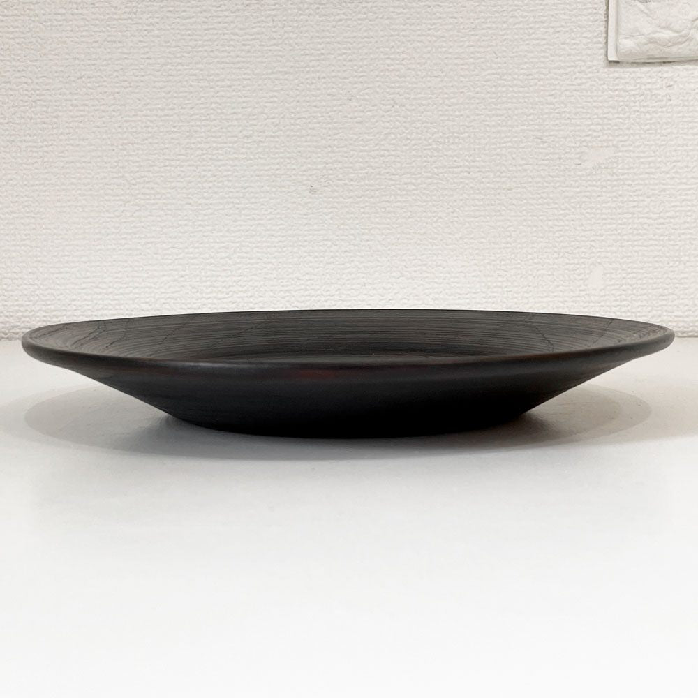 赤木明登 Akito Akagi パスタ皿 黒 nurimono 約21cm 漆器 輪島塗 現代作家 A ◎