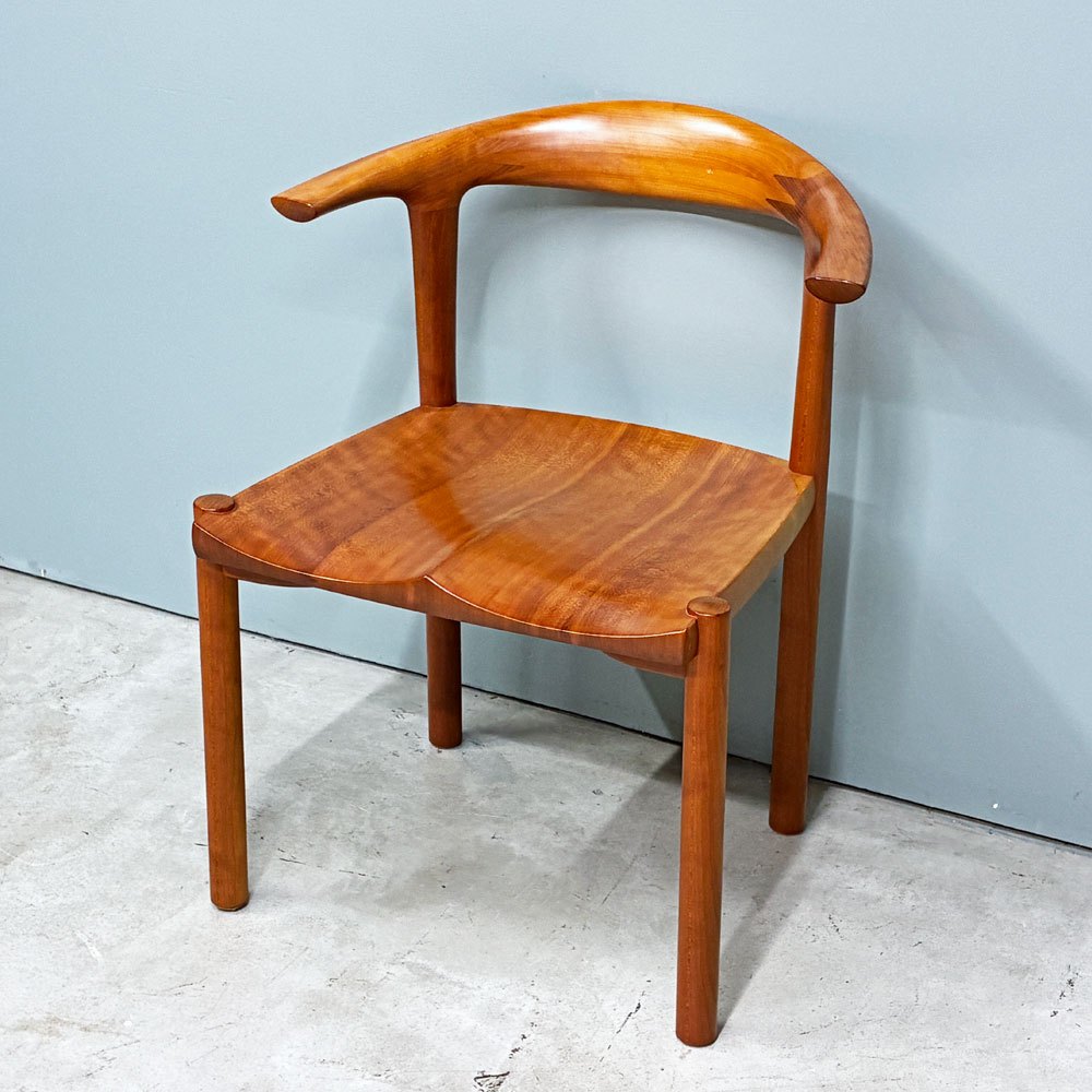 家具蔵 KAGURA アルコⅡ ARCOⅡ ダイニングチェア チェリー材 無垢材 板座 座繰り ハーフアーム 国産家具 ◎