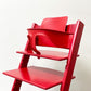 ストッケ STOKKE トリップトラップ TRIPP TRAPP ベビーチェア キッズチェア S/N4～ ガード・グライダー付き レッド ノルウェー 北欧家具 ●