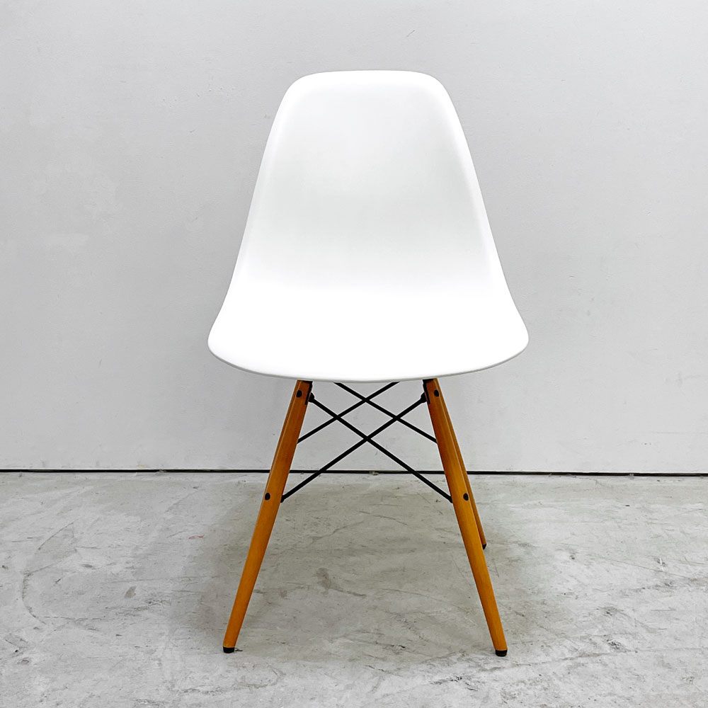 ヴィトラ vitra サイドシェルチェア ポリプロピレン製 ホワイト ドゥエルレッグ DSW C&R イームズ ミッドセンチュリー A ●