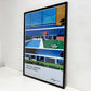永井博 トロピカルモダン ポスター TROPICAL MODERN POSTER side-B 55.5×77cm 直筆サイン シティポップ 額装品 ●