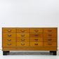 UKビンテージ UK Vintage シャツキャビネット ショーケース オーク材 16ドロワーズ W180cm 店舗什器 英国家具 アンティーク ●
