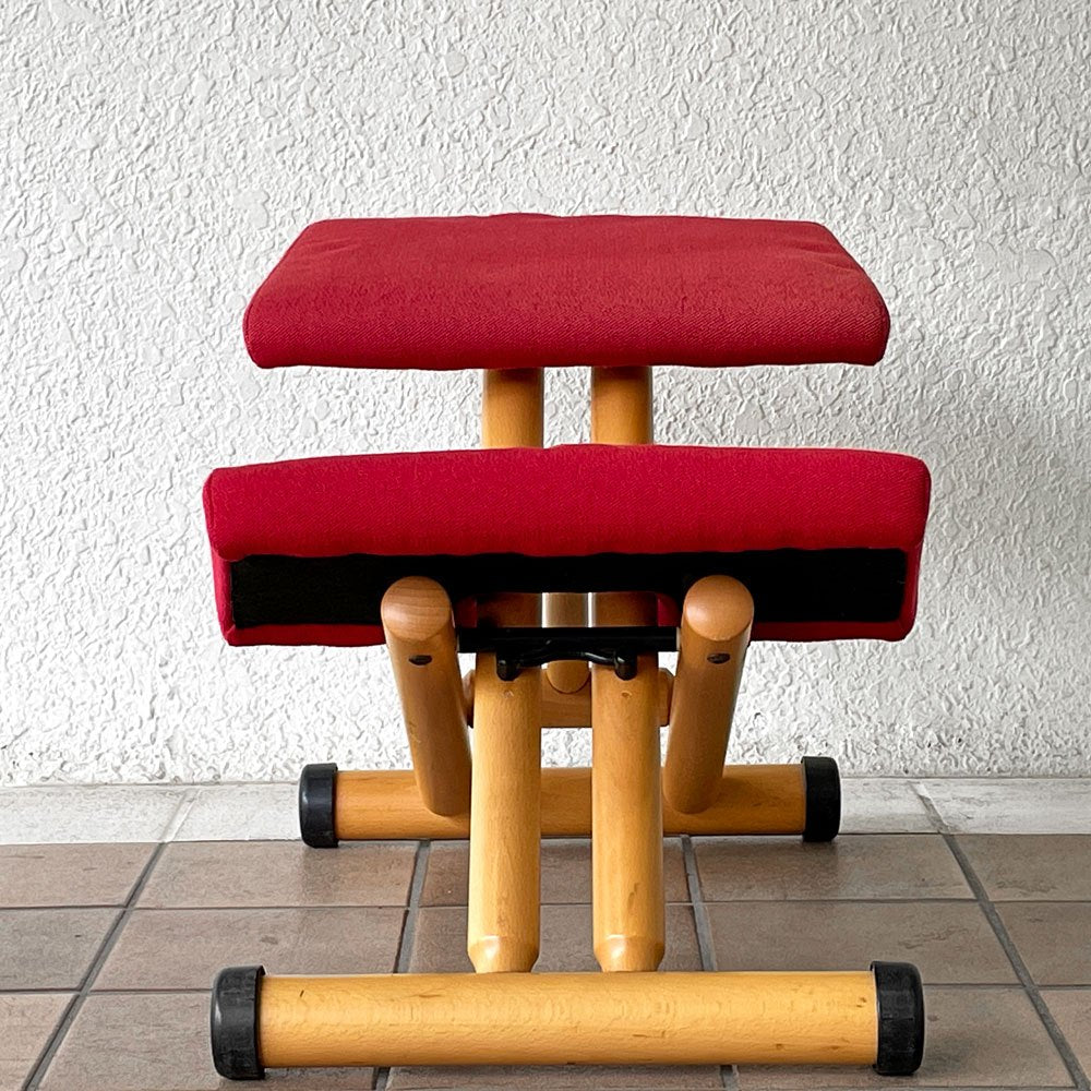 ストッケ STOKKE ヴァリエ VARIER マルチバランス MULTI バランスチェア 学習椅子 ファブリック レッド 北欧 ノルウェー ◇