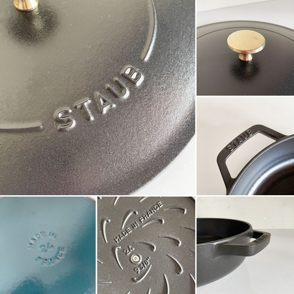 ストウブ STAUB ブレイザー ソテーパン 両手鍋 ホーロー鍋 ブラック 24cm 鋳物 鋳鉄 オーブン IH対応 フランス ■