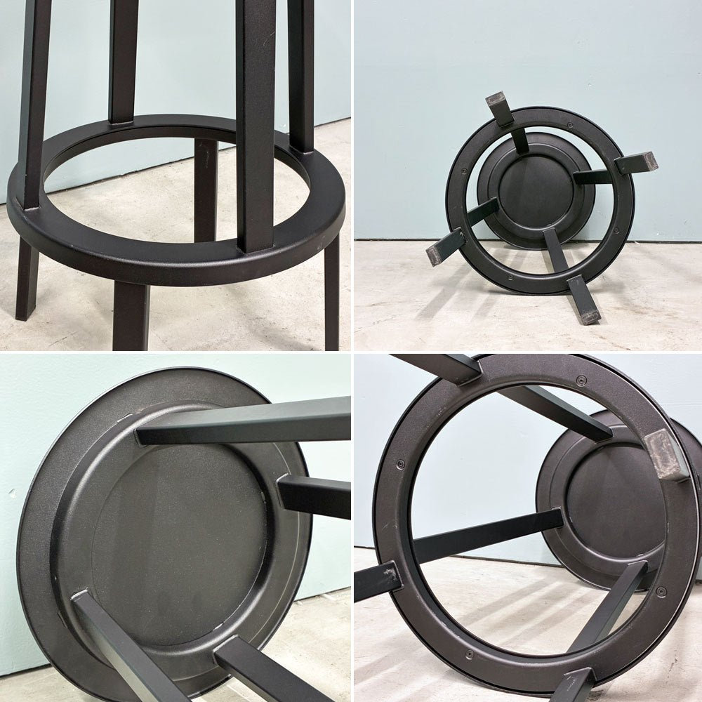 ヘイ HAY リボルバー バースツール ハイ REVOLVER BAR STOOL HIGH H76cm ブラック 回転式座面 レオン・ランズメイヤー デンマーク 定価￥56,100- ◎