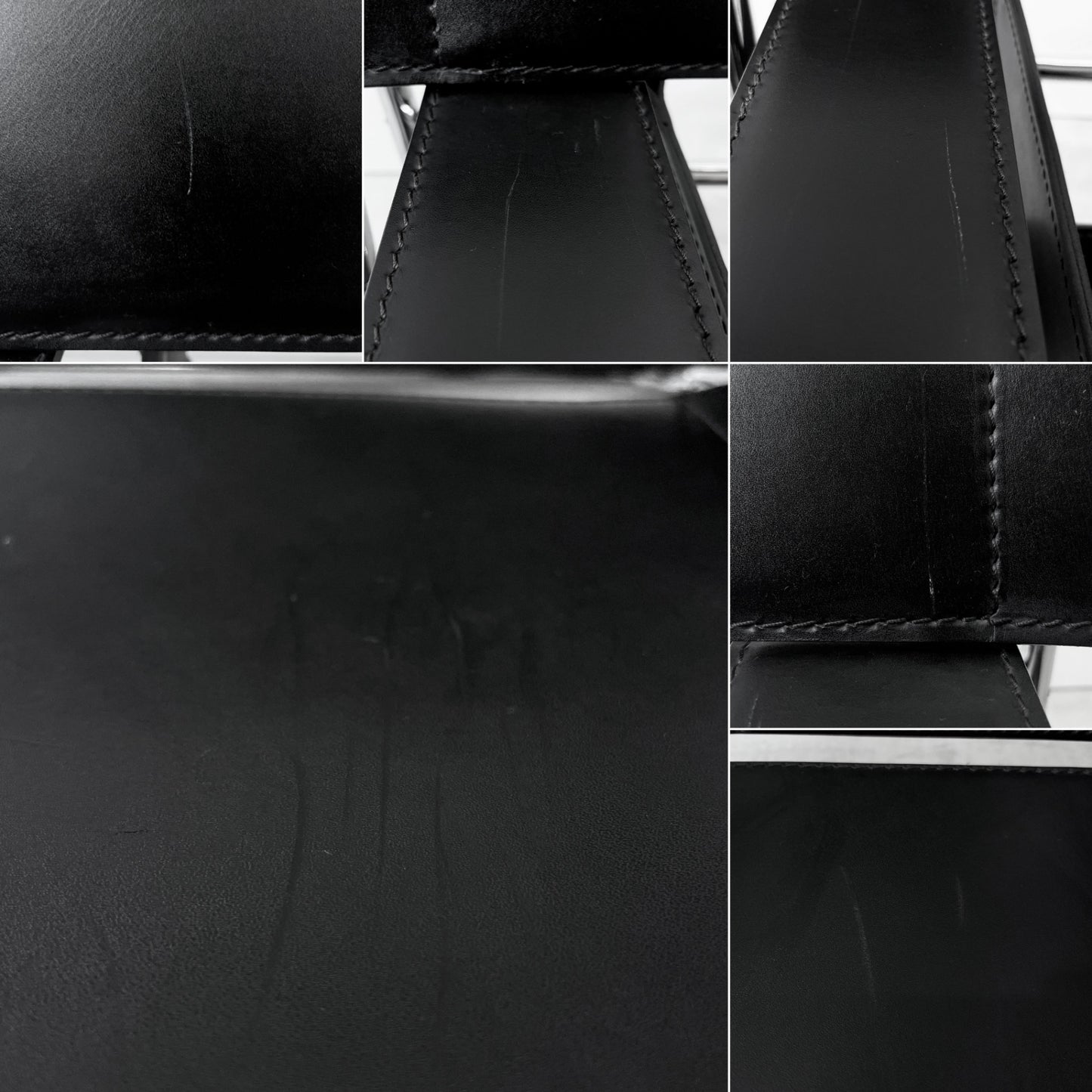 ワシリーチェア Wassily Chair ブラック 本革 マルセルブロイヤー バウハウス 名作家具 モダニズムデザイン リプロダクト品 ●