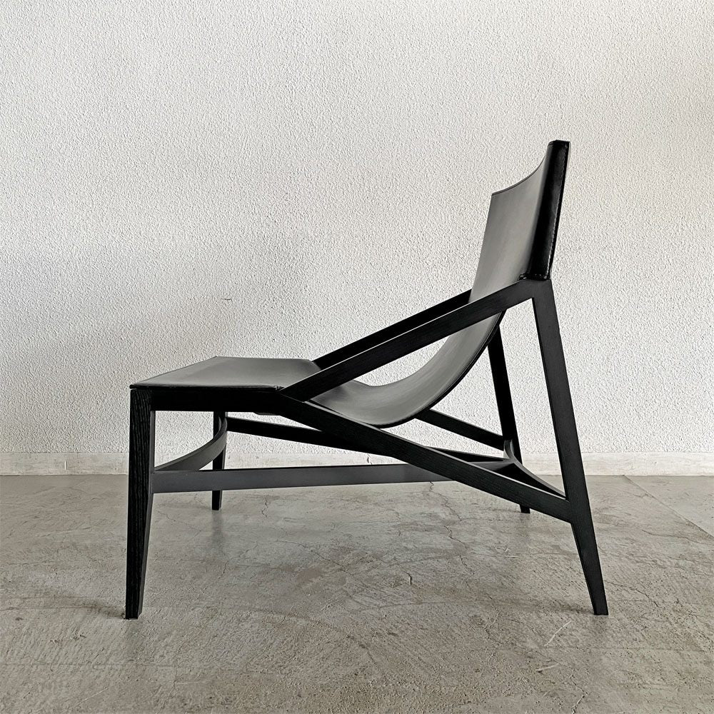 カッシーナ Cassina グランドツアー Grand Tour ピロッタ 470 PILOTTA ラウンジチェア レザーシート ブラック ロドルフォ・ドルドーニ 参考価格33万円 廃番 B 〓