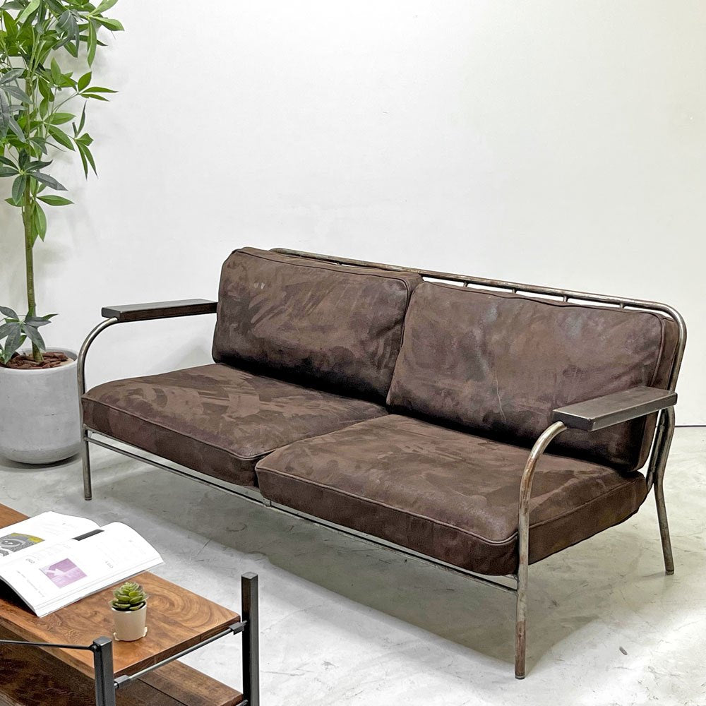 ジャーナルスタンダードファニチャー j.s.F ラバルセクショナルソファ LAVAL SECTIONAL SOFA 2Pソファ レザー ソファ スチール 工業系 ●