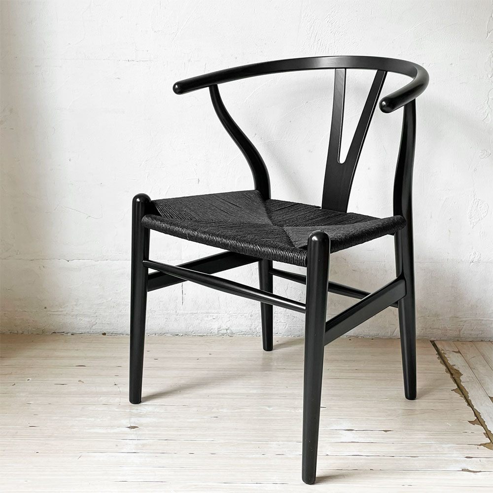 カールハンセン＆サン Carl Hansen & Son CH24 Yチェア ブラックラッカー × ブラックペーパーコード ハンス・J・ウェグナー ビーチ材 北欧家具 定価￥118,800- B ★