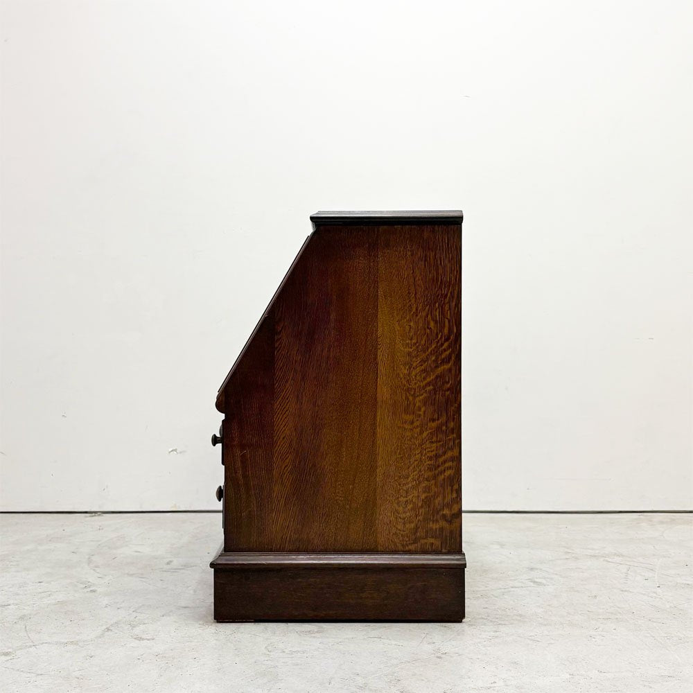 ノックオンウッド Knock on wood ライティングビューロー デスク チェスト 座机 オーク無垢材 戸山家具 横浜クラシック家具 ●