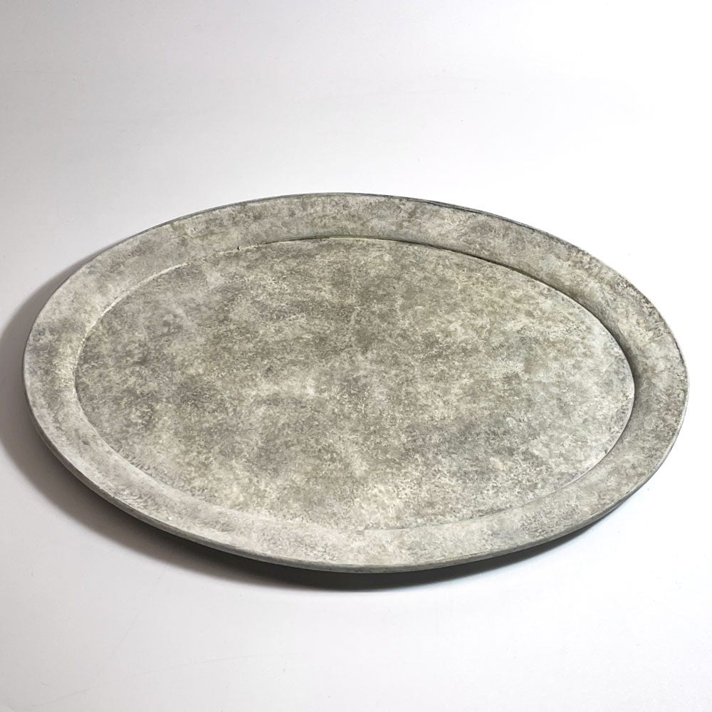 うつわ うたたね utatane オーバル皿 楕円皿 灰色 グレー系 30 × 21cm 奈良　陶芸 現代作家 ★