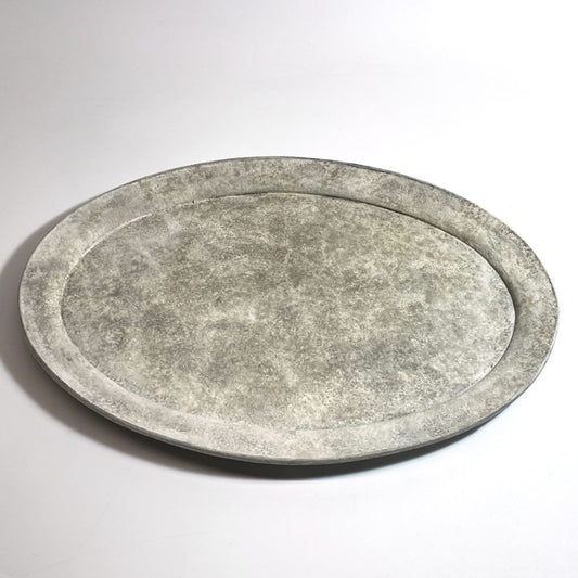 うつわ うたたね utatane オーバル皿 楕円皿 灰色 グレー系 30 × 21cm 奈良　陶芸 現代作家 ★