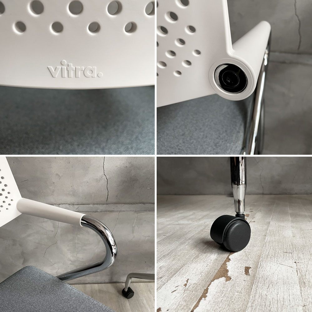 ヴィトラ vitra ビザロール Visaroll デスクチェア スタッキングチェア キャスター アントニオ・チッテリオ 2脚SET ♪