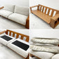 ソース source プーロ PURO 3Pソファ 3人掛けソファ W224cm ホワイト ベリーゼ無垢材 ナチュラルモダン 定価 ￥272,800- ●