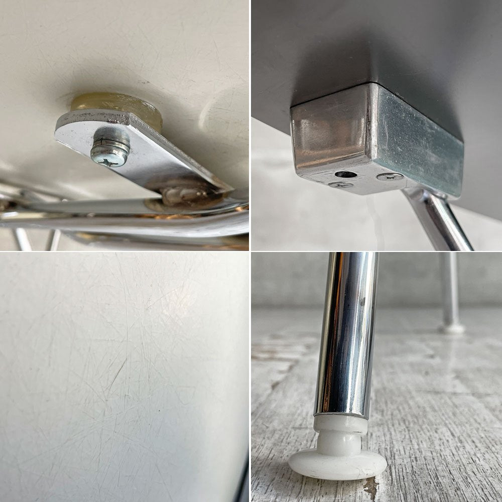 ハーマンミラー Herman Miller サイドシェルチェア セカンド 2nd ビンテージ アプホルスター スクールベース 肘掛けテーブル付 イームズ ミッドセンチュリー A  ♪