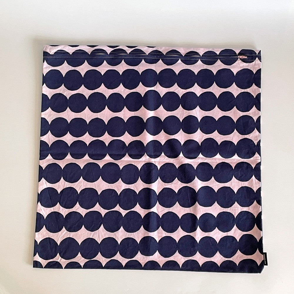 マリメッコ marimekko ラシィマット Rasyamatto クッションカバー ネイビー ピンク マイヤ・ロウエカリ コットン 廃番カラー 50×50cm 北欧 B ■