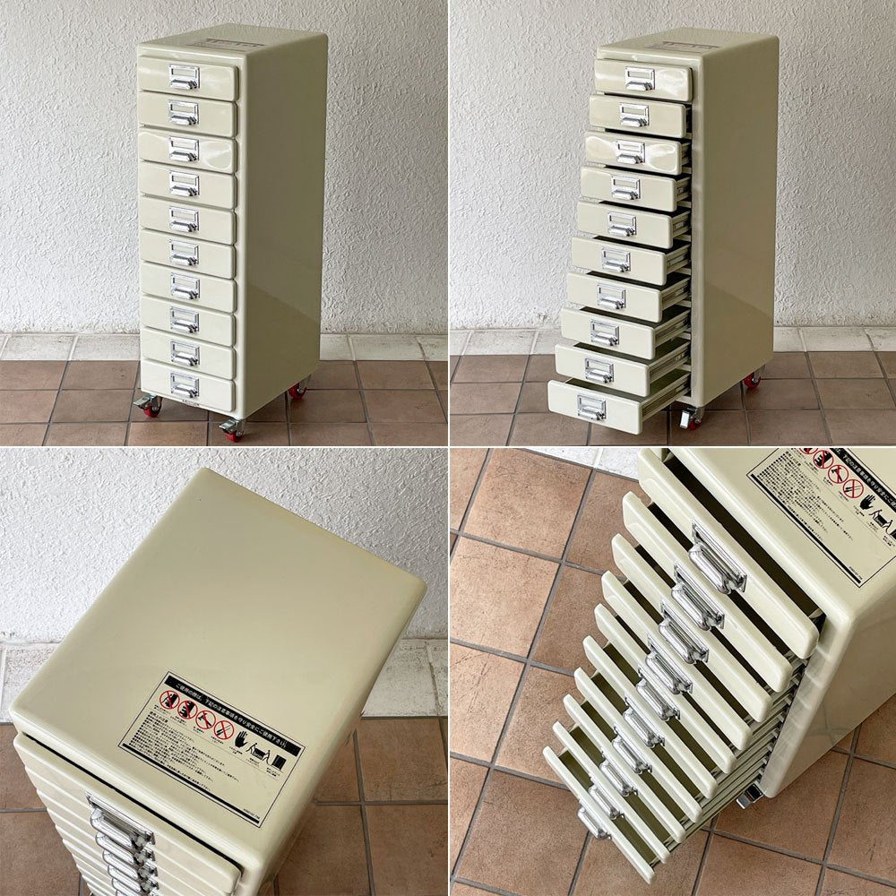 ダルトン DULTON 10 ドロワーズチェスト Drawers Chest with Castor キャビネット アイボリー キャスター付き 廃番 ◇
