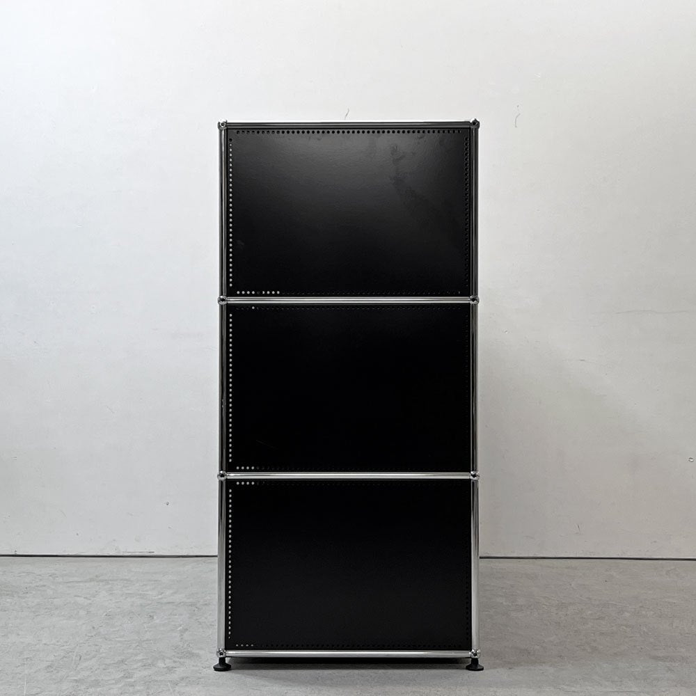 ユーエスエムハラー USMハラー USM Haller キャビネット オープンシェルフ 2列3段 オープン W152cm グラファイトブラック モダンデザイン スイス ●