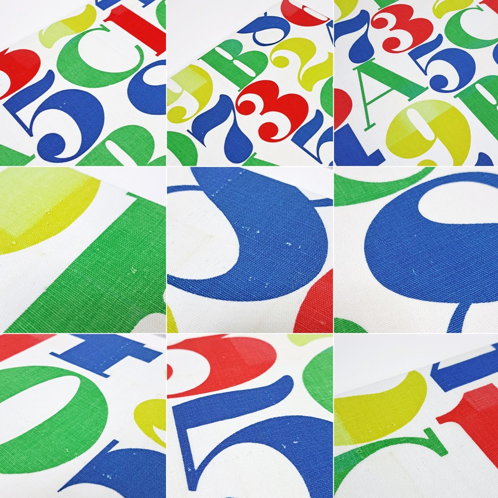 ハーマンミラー Herman Miller アレキサンダー・ジラード Alexander Girard ナンバーズ Numbers テキスタイル ビンテージ ファブリックパネル 100 x 100cm ジラルド ●