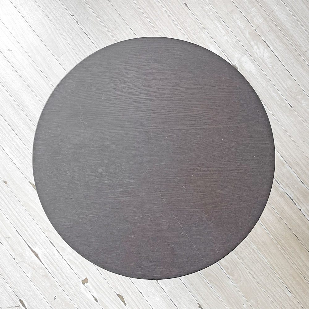 冨士ファニチア FUJI FURNITURE ナギ Nagi サイドテーブル T04510S オーク材 ダークブラウン 天板Φ40cm 小林幹也 ★