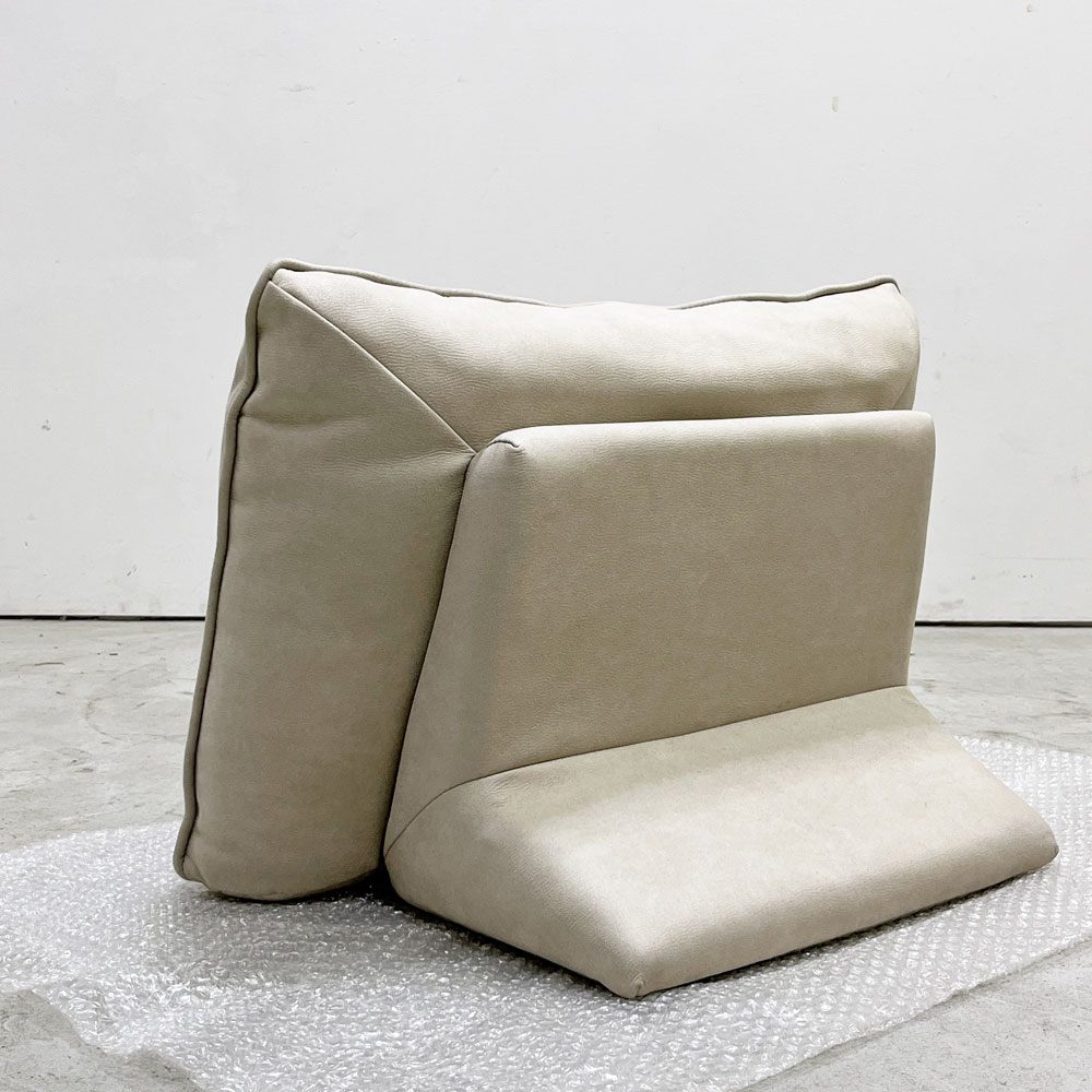 リラックスフォーム RELAX FORM アルフレード ALFREDO ソファ 背クッション 置き型クッション プラチナグレー レザーテックス 関家具 ロータイプ H42cm 展示品 A ●