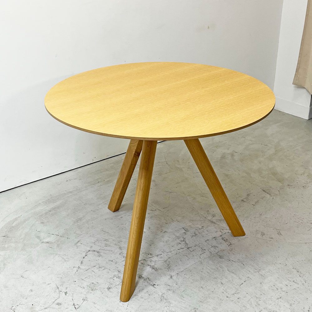 ヘイ HAY CPH 20 ラウンドテーブル ダイニングテーブル Φ90cm オーク材  木天板 ウォーターラッカー ロナン＆エルワン・ブルレック デンマーク 北欧家具 定価￥181,500- ●