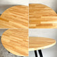 かなでもの KANADEMONO ザ・カフェテーブル THE CAFE TABLE Black Steel 4pin ラウンド ラバーウッド材 ナチュラル Φ90cm ■