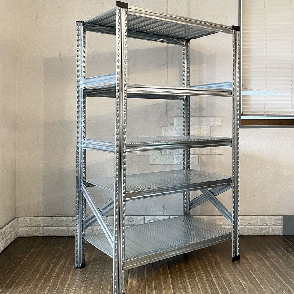 メタルシステム METALSISTEM SUPER123 スチールシェルフ 5段 W98cm イタリア製 インダストリアル ASPLUND 取扱 定価￥42,200-  ◎