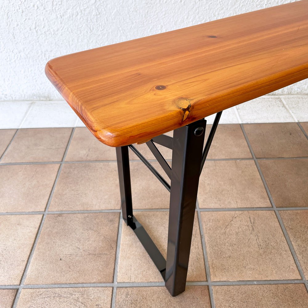 ダルトン DULTON ビアベンチ BEER BENCH 130 フォールディング 折り畳み モミ材 アジャスター付き ◇