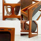 サリンモブラー Salin Mobler マガジンラック チーク材×レザー Aksel Kjersgaard デンマーク ビンテージ Vintage ●