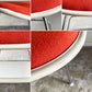 ハーマンミラー Herman Miller ツーピースプラスチックチェア Two Piece Plastic Chair DCM ホワイト オレンジ ファブリック張替済 ビンテージ 希少 ■