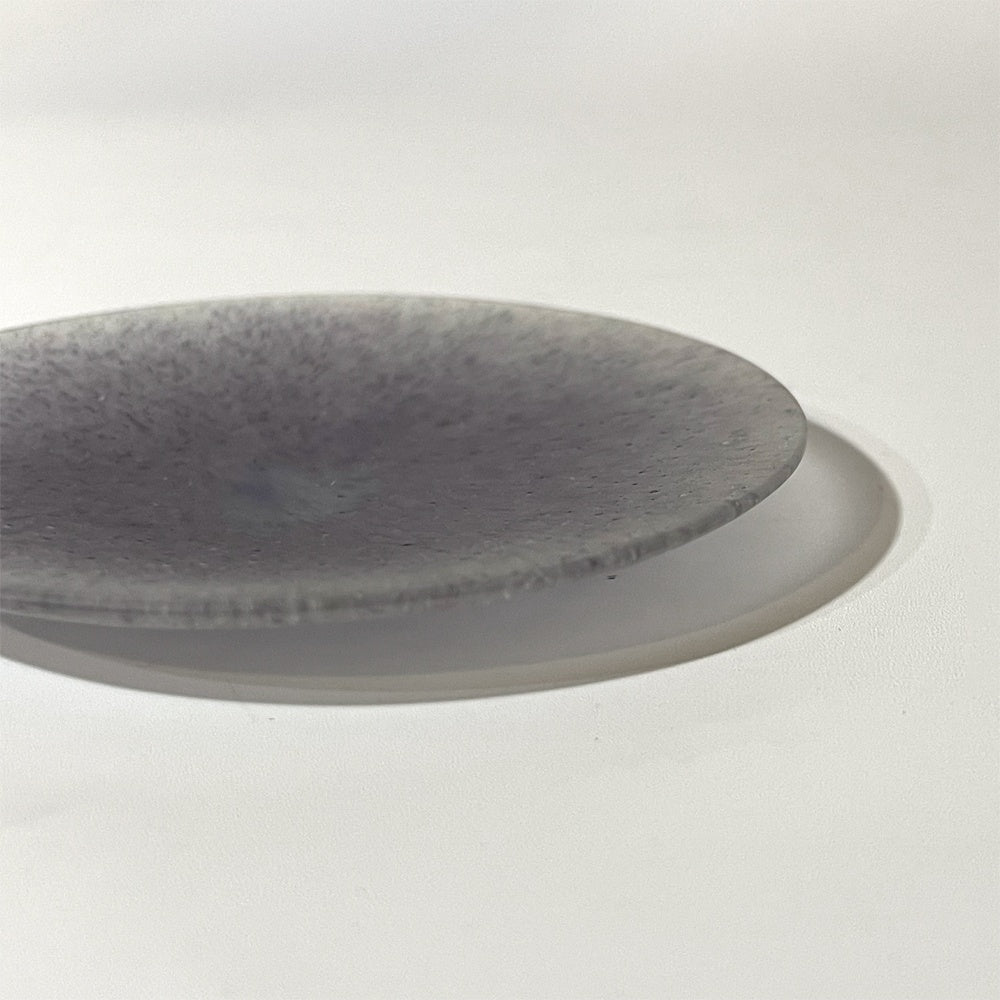 波多野裕子 パート・ド・ヴェール 小皿 7.7cm 現代作家 ★
