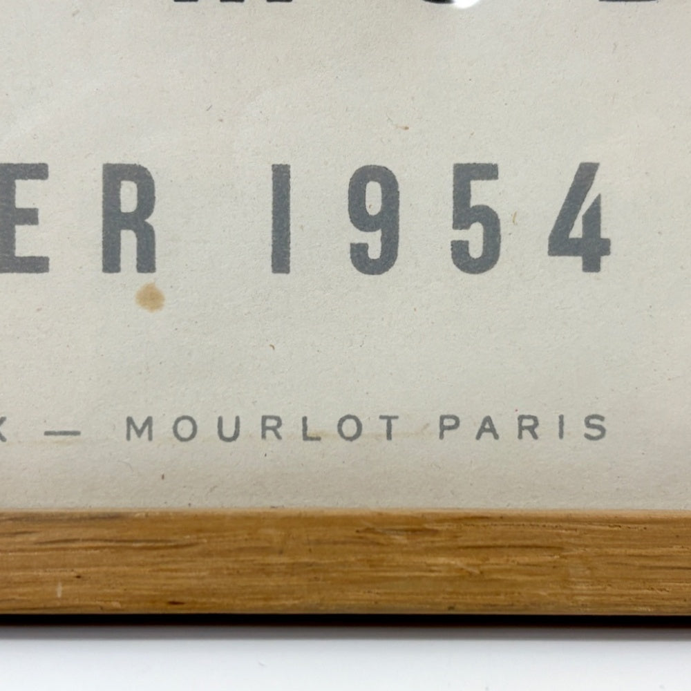 ル・コルビジェ Le Corbusier, Oeuvre Plastique, Musée National d'Art Moderne, 1953 ムルロ工房 ビンテージリトグラフポスター フレーム付 ル・コルビュジエ 展覧会 希少 ●