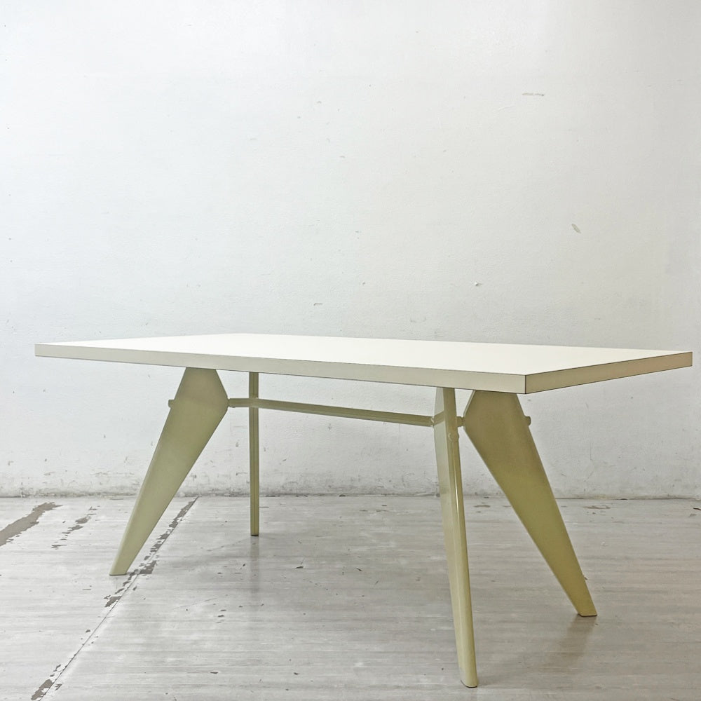 ヴィトラ vitra EMターブル EM Table ダイニングテーブル アイボリー × ブランコロンブ W180cm ジャン・プルーヴェ ラミネート天板 モダン 参考価格\484,000- ●