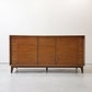USビンテージ US Vintage 9ドロワー サイドボード  ワイドチェスト ウォールナット材 W152cm ミッドセンチュリーデザイン ●