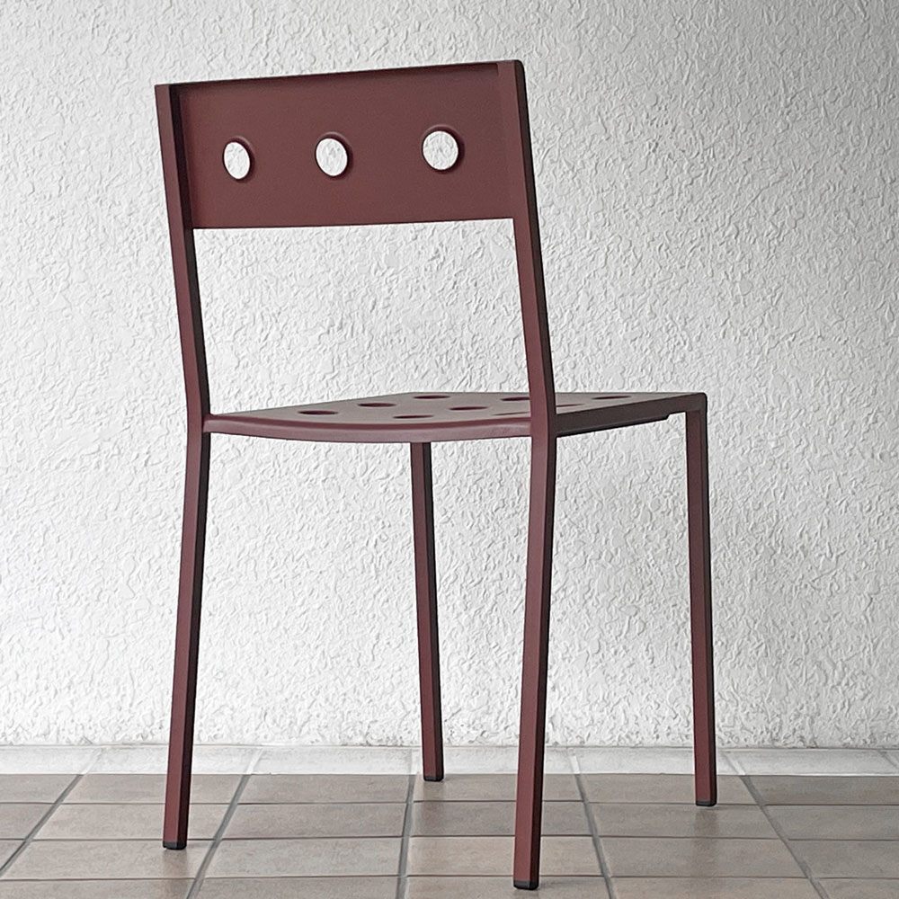 ヘイ HAY バルコニーチェア BALCONY CHAIR 屋外用 ダイニングチェア アームレス スタッキング スチール アイアンレッド 北欧 デンマーク 定価44,000円 A ◇